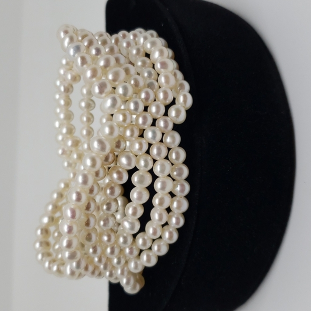 Cultured CFWP Pearl Bib Necklace/Bracelet SET